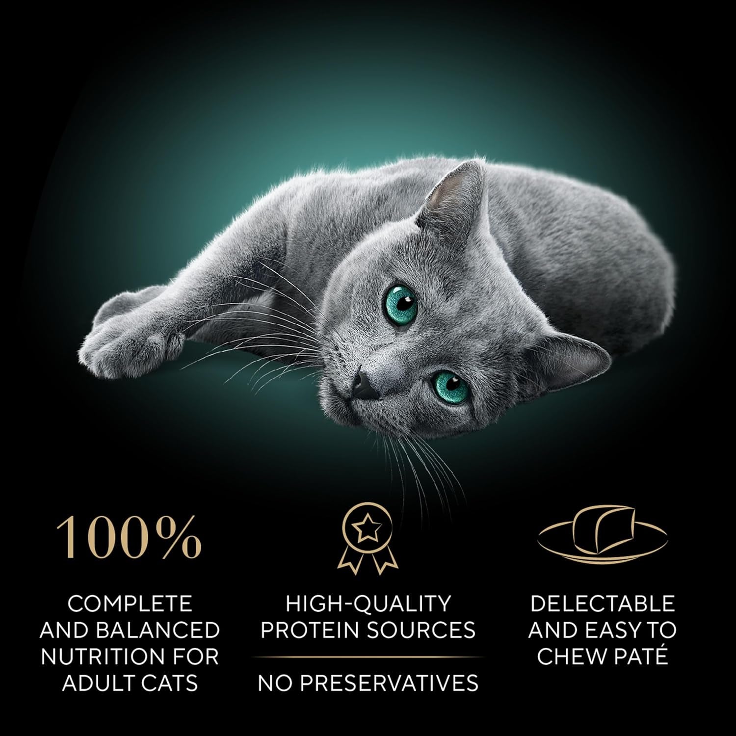 Perfect Portions Wet Cat Food Pate with Sustainable Salmon, Signature Seafood Entree, and Tender Whitefish and Tuna Entree Variety Pack, 2.6 Oz. Twin Pack Trays (24 Count, 48 Servings)