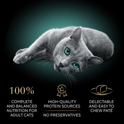 Perfect Portions Wet Cat Food Pate with Sustainable Salmon, Signature Seafood Entree, and Tender Whitefish and Tuna Entree Variety Pack, 2.6 Oz. Twin Pack Trays (24 Count, 48 Servings)