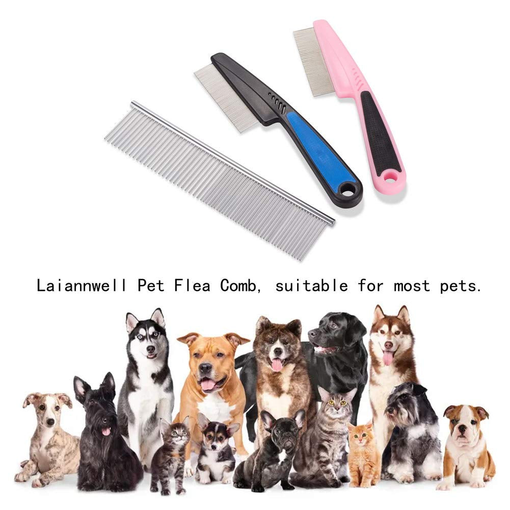 Cat Combs,Pet Comb  Professional Grooming Comb for Dog/Cat/Small Pets(3 Packs)