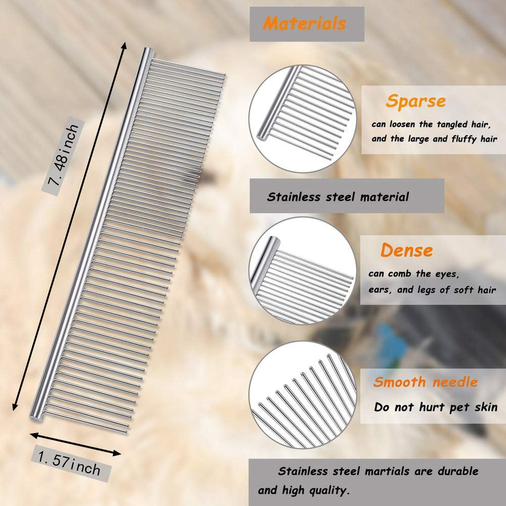Cat Combs,Pet Comb  Professional Grooming Comb for Dog/Cat/Small Pets(3 Packs)