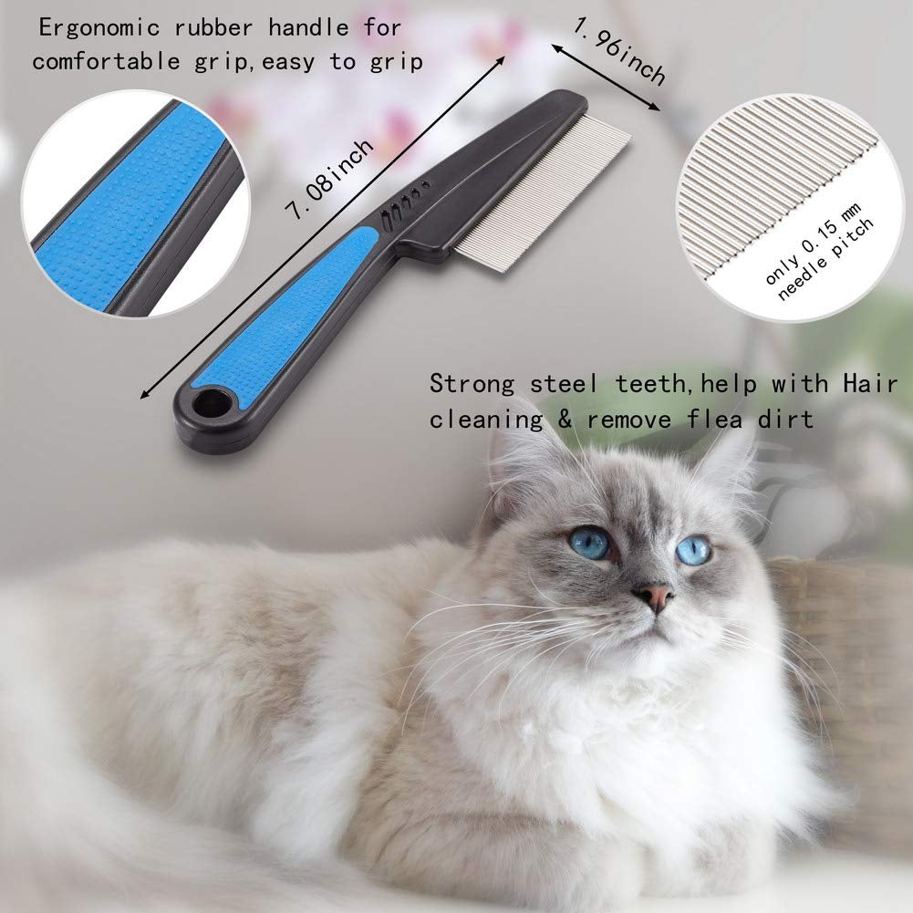 Cat Combs,Pet Comb  Professional Grooming Comb for Dog/Cat/Small Pets(3 Packs)